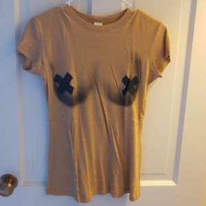 Lady Gaga women's nude concert tee